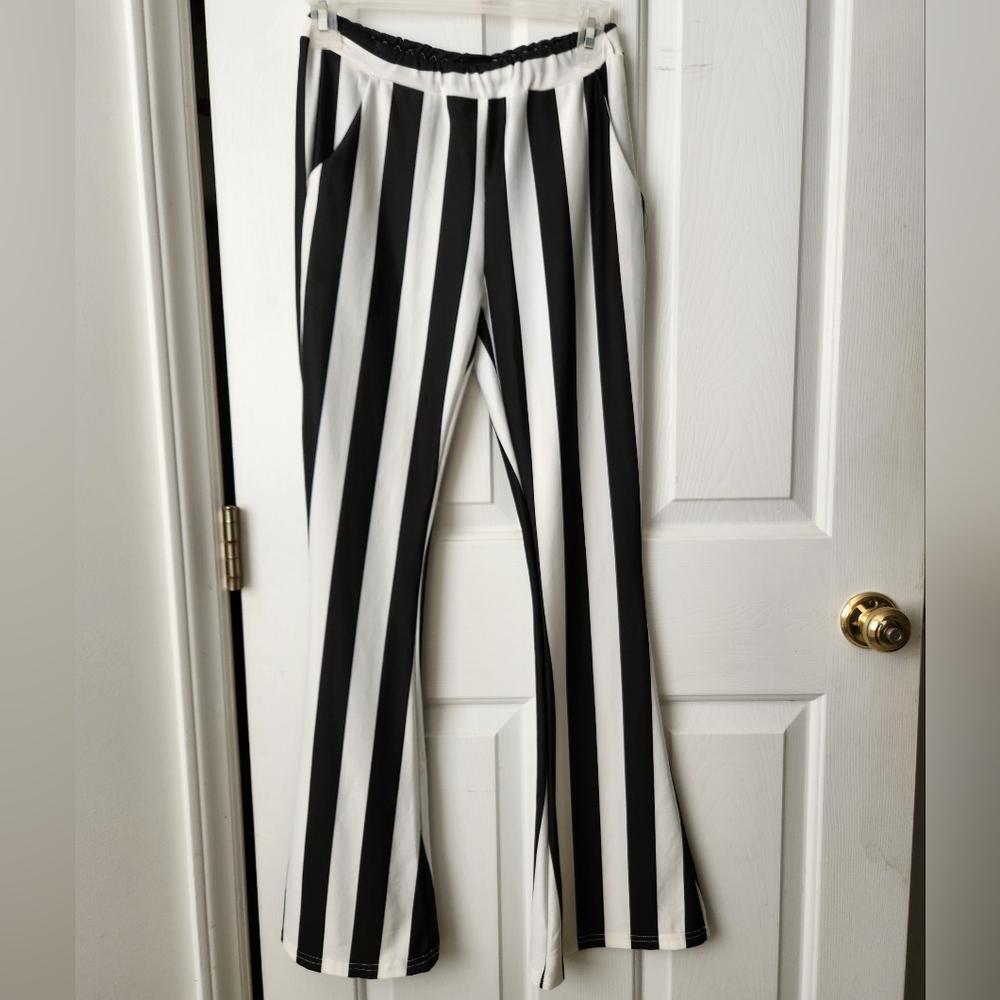 Ladies Striped Flare Leggings